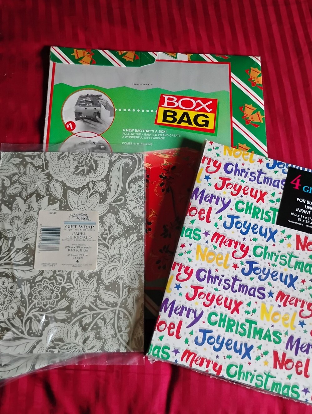 Gift Wrap Sheets (2 Sets), Gift Boxes (Set of 4) and Gift Box Bag (1) (New)